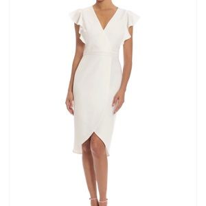 NWT Donna Morgan Wrap Dress with Ruffle Sleeves
